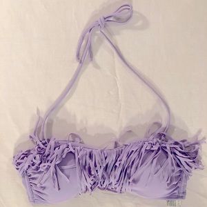 Light Purple Frilly Bikini Top- small